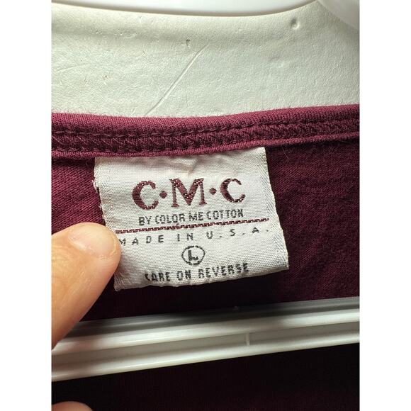 C.M.C by color me cotton tunic button sweater womens large lagenlook artsy - Picture 2 of 7